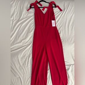 Crystal Sky Red Jumpsuit